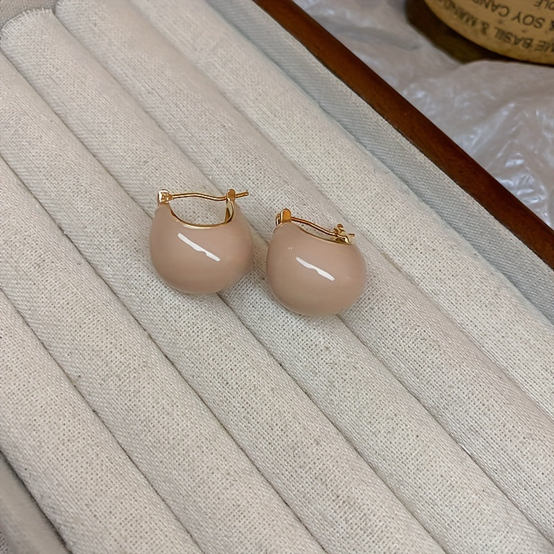 4 Styles Chunky Enamel Hoop Earrings