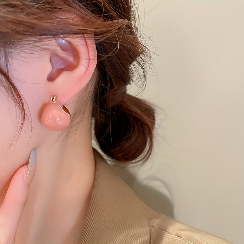 4 Styles Chunky Enamel Hoop Earrings