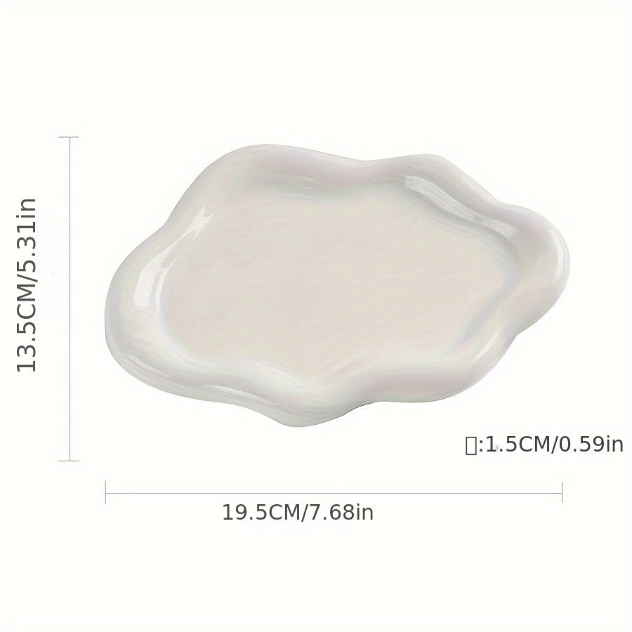Unique Cloud-Shaped Ceramic Decorative Jewelry Storage Tray
