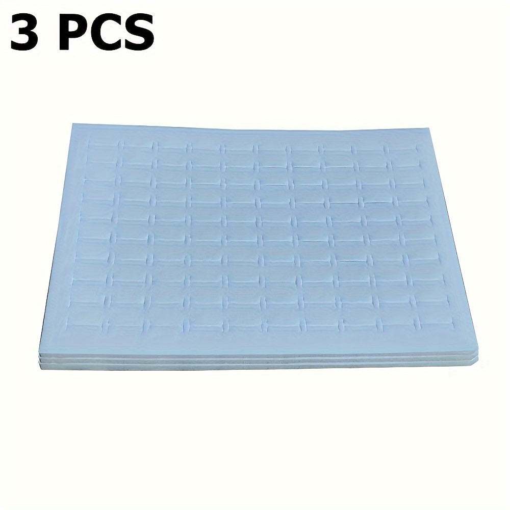 1pc/3pcs Black Velvet 100-Slot Ring Foam Holder, Premium Jewelry Storage