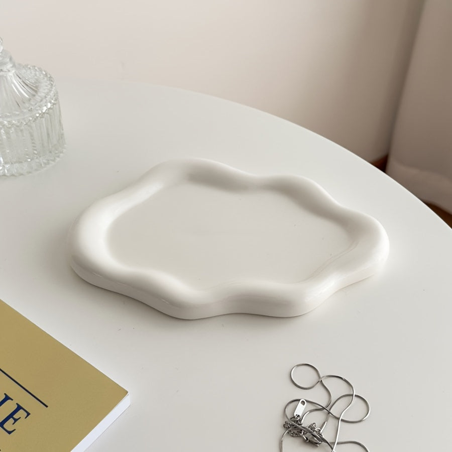 Unique Cloud-Shaped Ceramic Decorative Jewelry Storage Tray