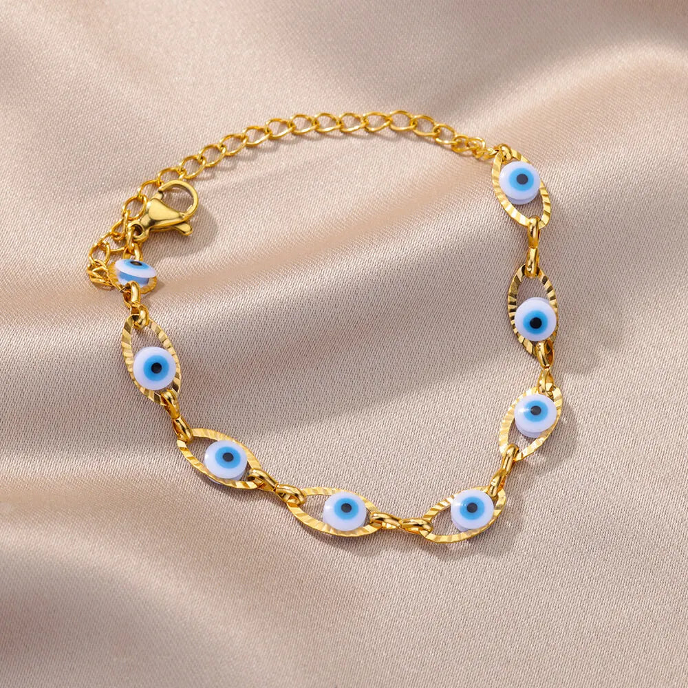 4 Styles Turkish Evil Eye Bracelet Charm Jewelry