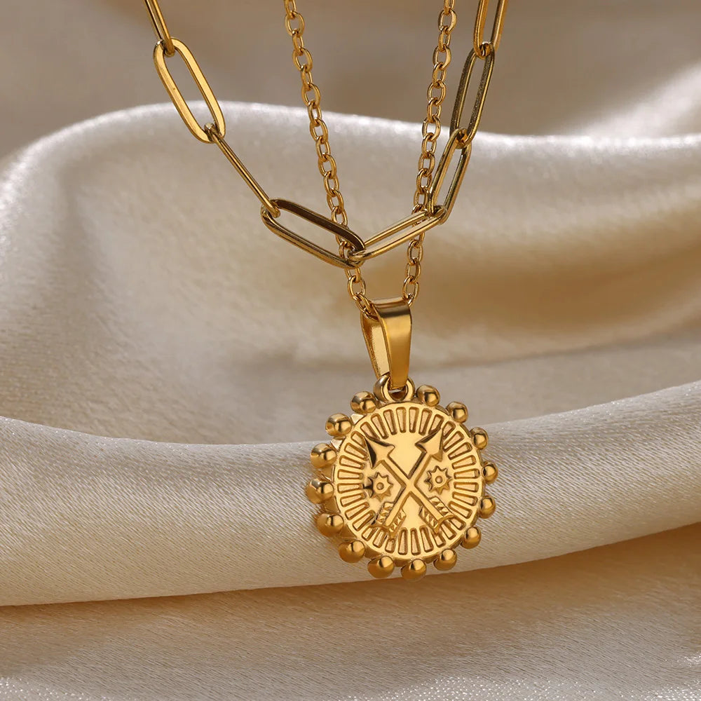 17 Styles Including: Geometric Necklace Sun Sunflower Pendant Clavicle Chains.