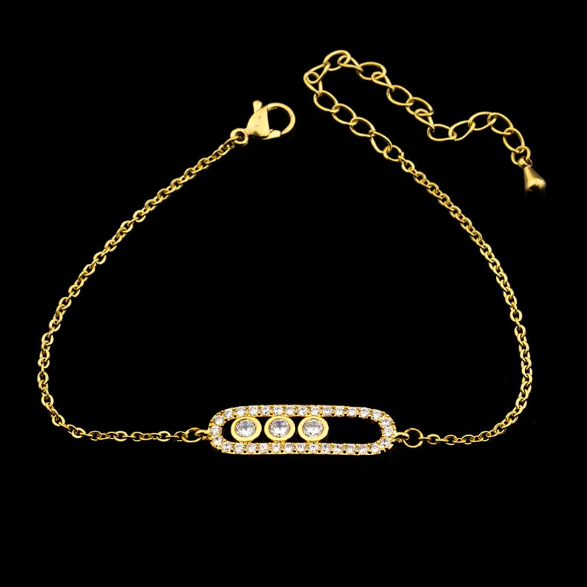 10 Styles Individual Sale Classic Flowers Charm Zircon Plant Bracelet