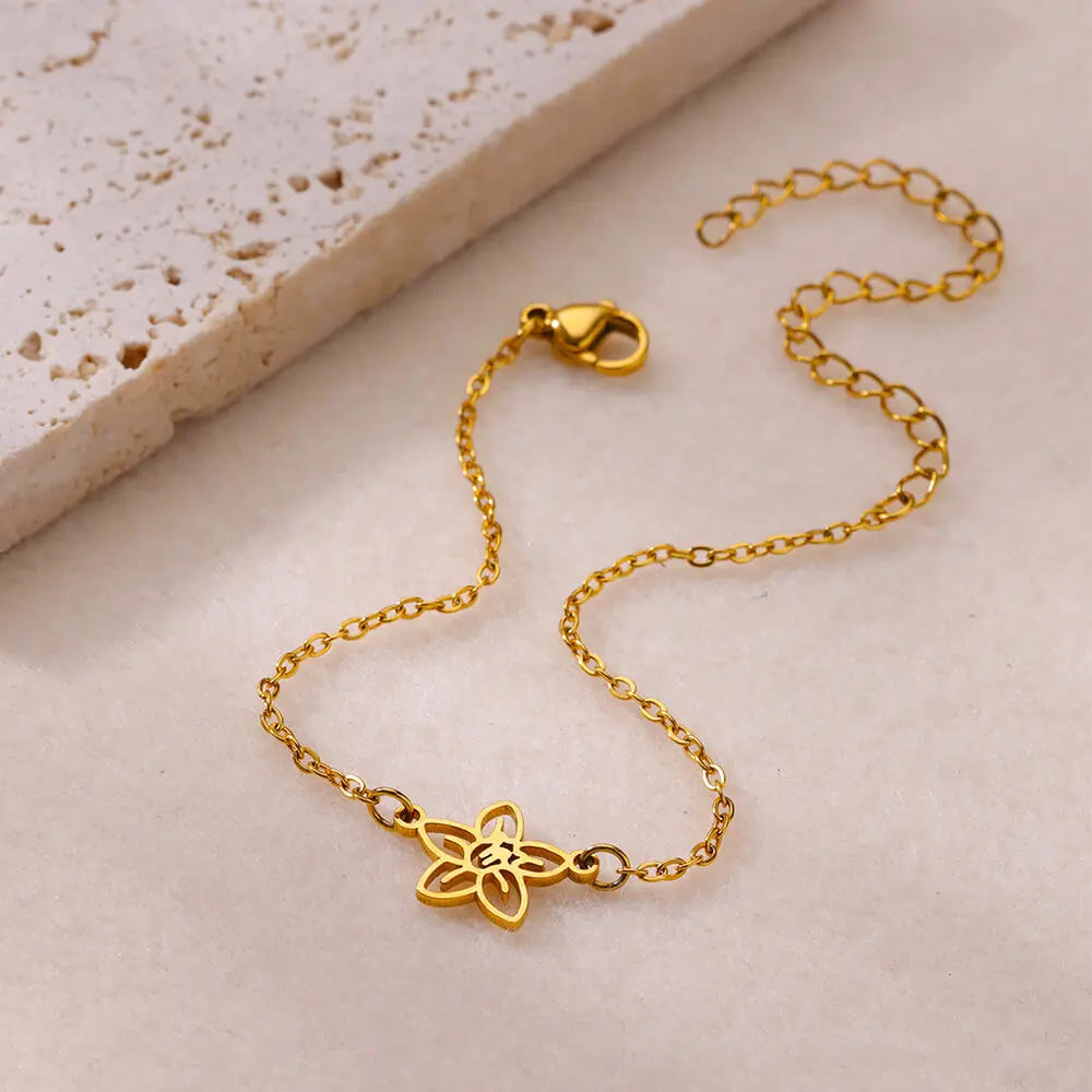 10 Styles Individual Sale Classic Flowers Charm Zircon Plant Bracelet
