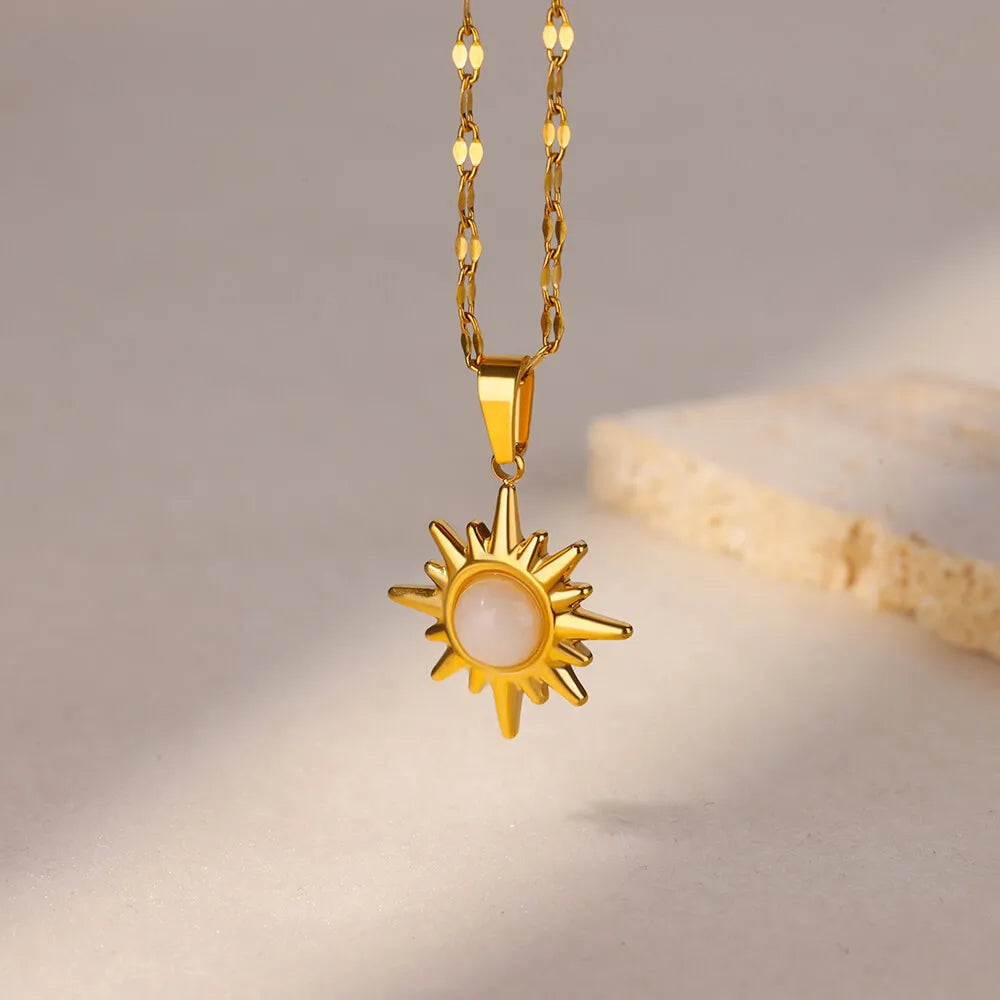 17 Styles Including: Geometric Necklace Sun Sunflower Pendant Clavicle Chains.