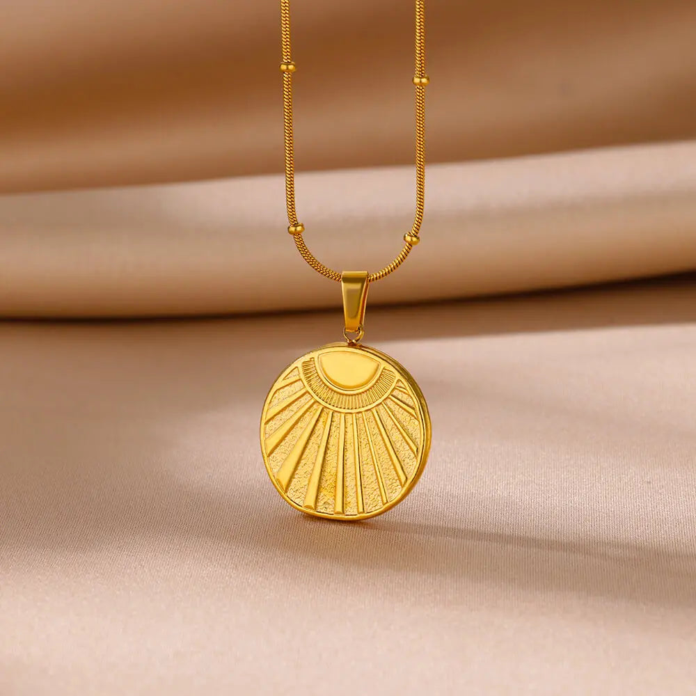 17 Styles Including: Geometric Necklace Sun Sunflower Pendant Clavicle Chains.