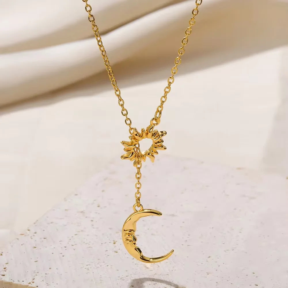 17 Styles Including: Geometric Necklace Sun Sunflower Pendant Clavicle Chains.