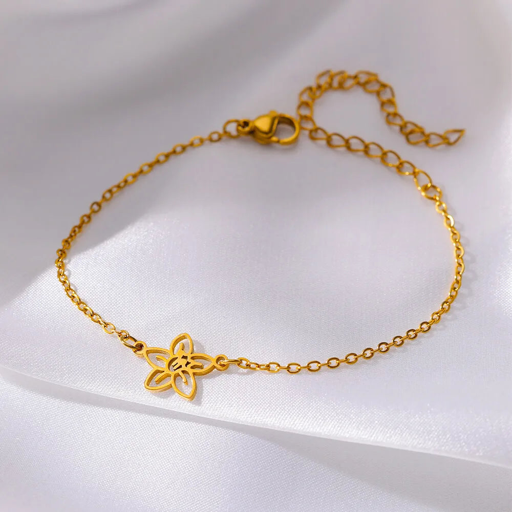 10 Styles Individual Sale Classic Flowers Charm Zircon Plant Bracelet