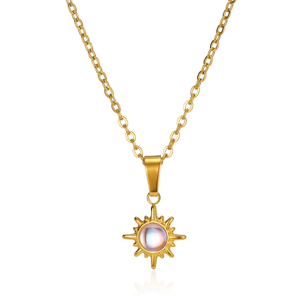 17 Styles Including: Geometric Necklace Sun Sunflower Pendant Clavicle Chains.