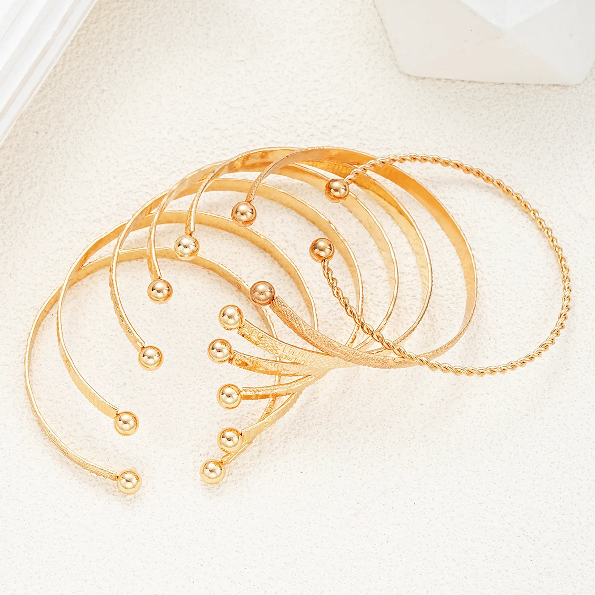 7 Pcs/Set Gold Bracelets - Adjustable-Jewelry