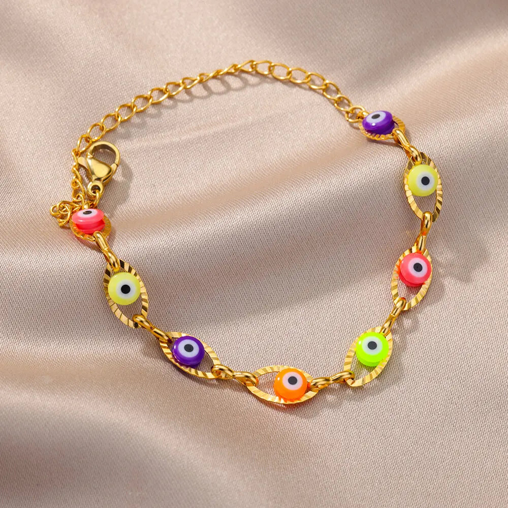 4 Styles Turkish Evil Eye Bracelet Charm Jewelry