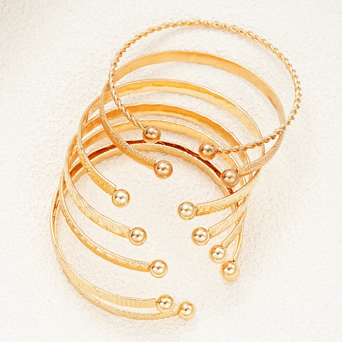7 Pcs/Set Gold Bracelets - Adjustable-Jewelry