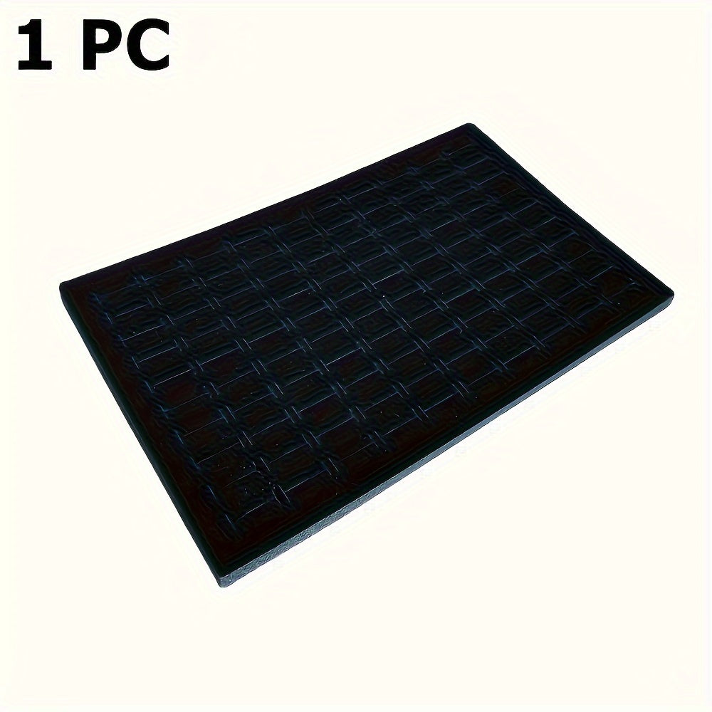 1pc/3pcs Black Velvet 100-Slot Ring Foam Holder, Premium Jewelry Storage