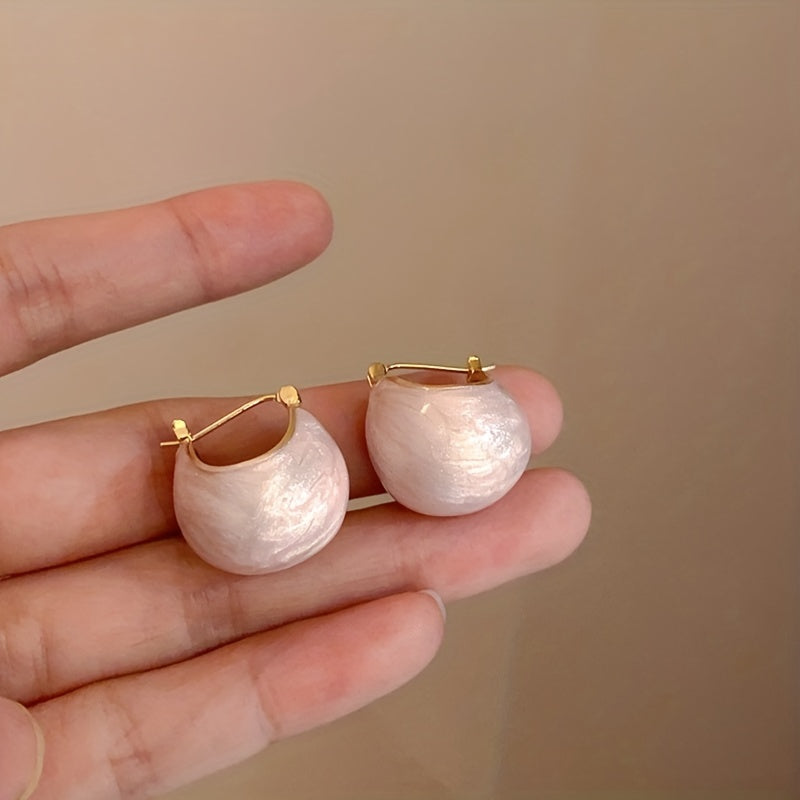 4 Styles Chunky Enamel Hoop Earrings