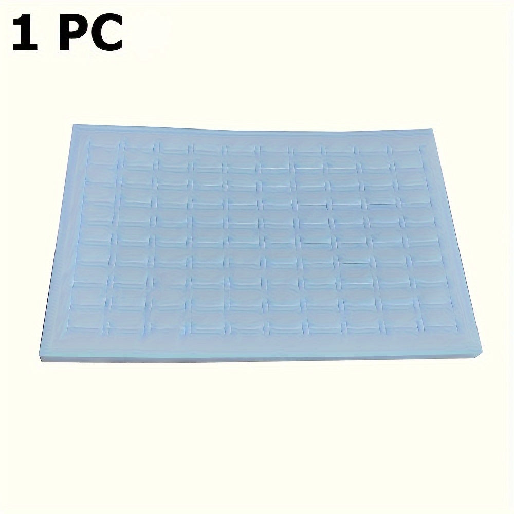 1pc/3pcs Black Velvet 100-Slot Ring Foam Holder, Premium Jewelry Storage