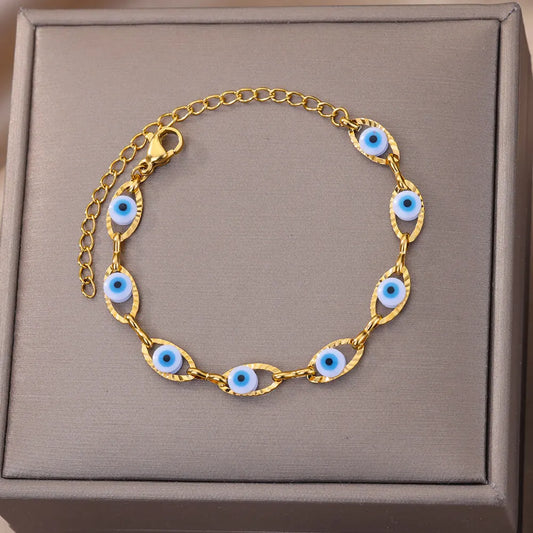 4 Styles Turkish Evil Eye Bracelet Charm Jewelry